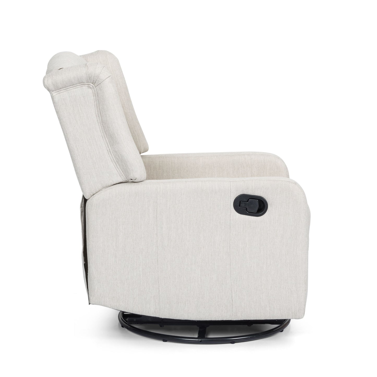Classic Design, Manual Recliner Chair With 360 Degree Swivel - Beige