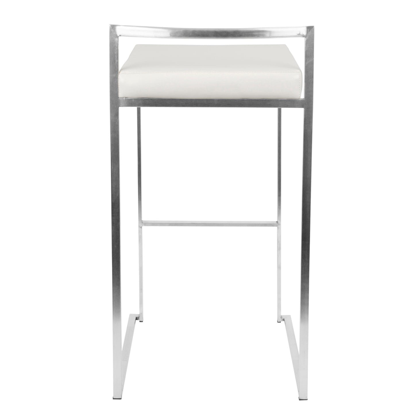 Fuji - Contemporary Stackable Barstool (Set of 2) - White