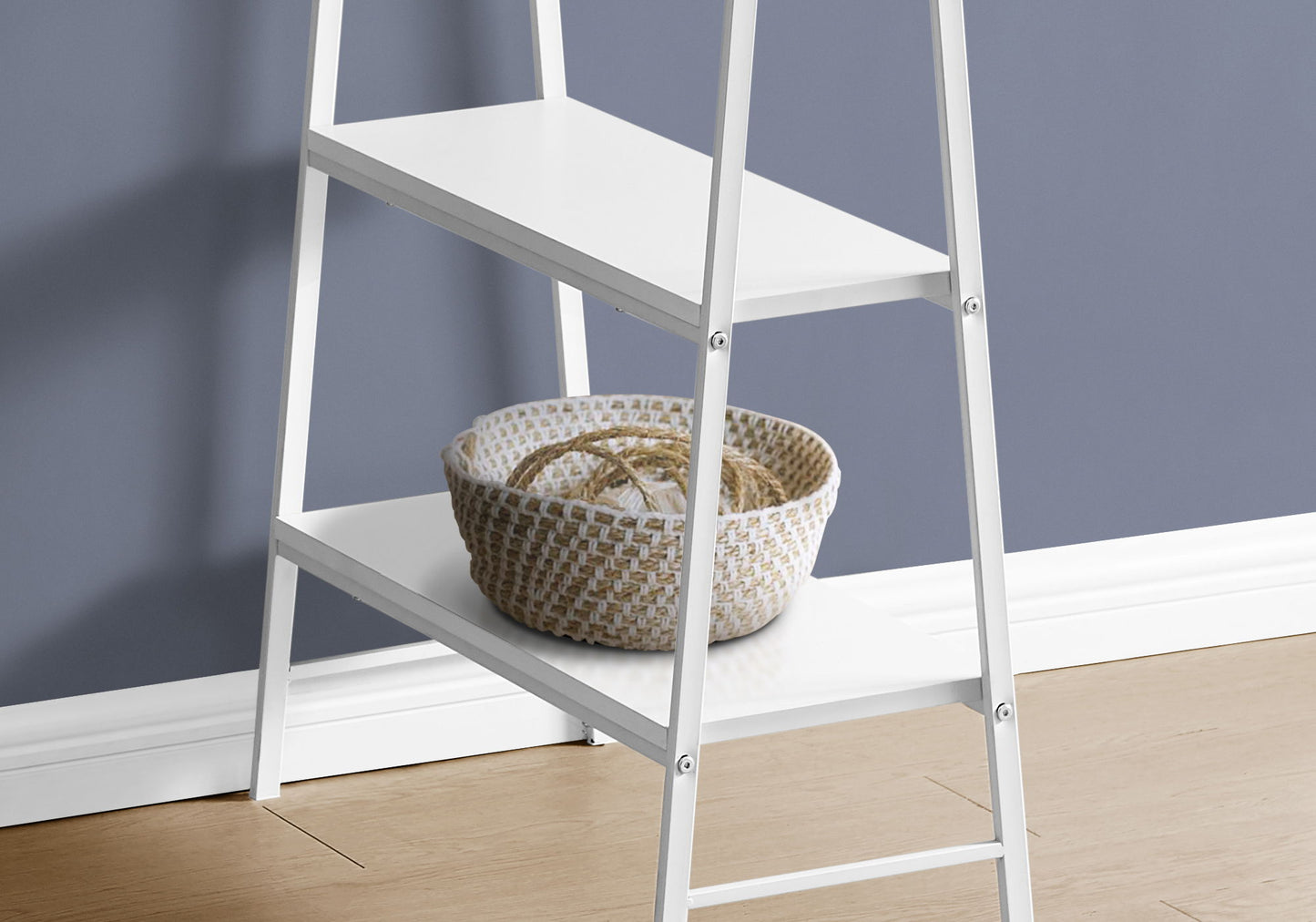 Computer Desk For Home Office, Laptop, Storage Shelves, Contemporary And Modern - White