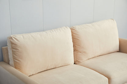 Stationary Loveseat - Beige