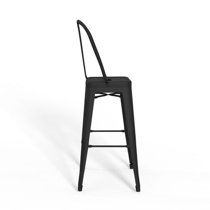 Fletcher - Metal Bar Stool (Set of 2) - Black