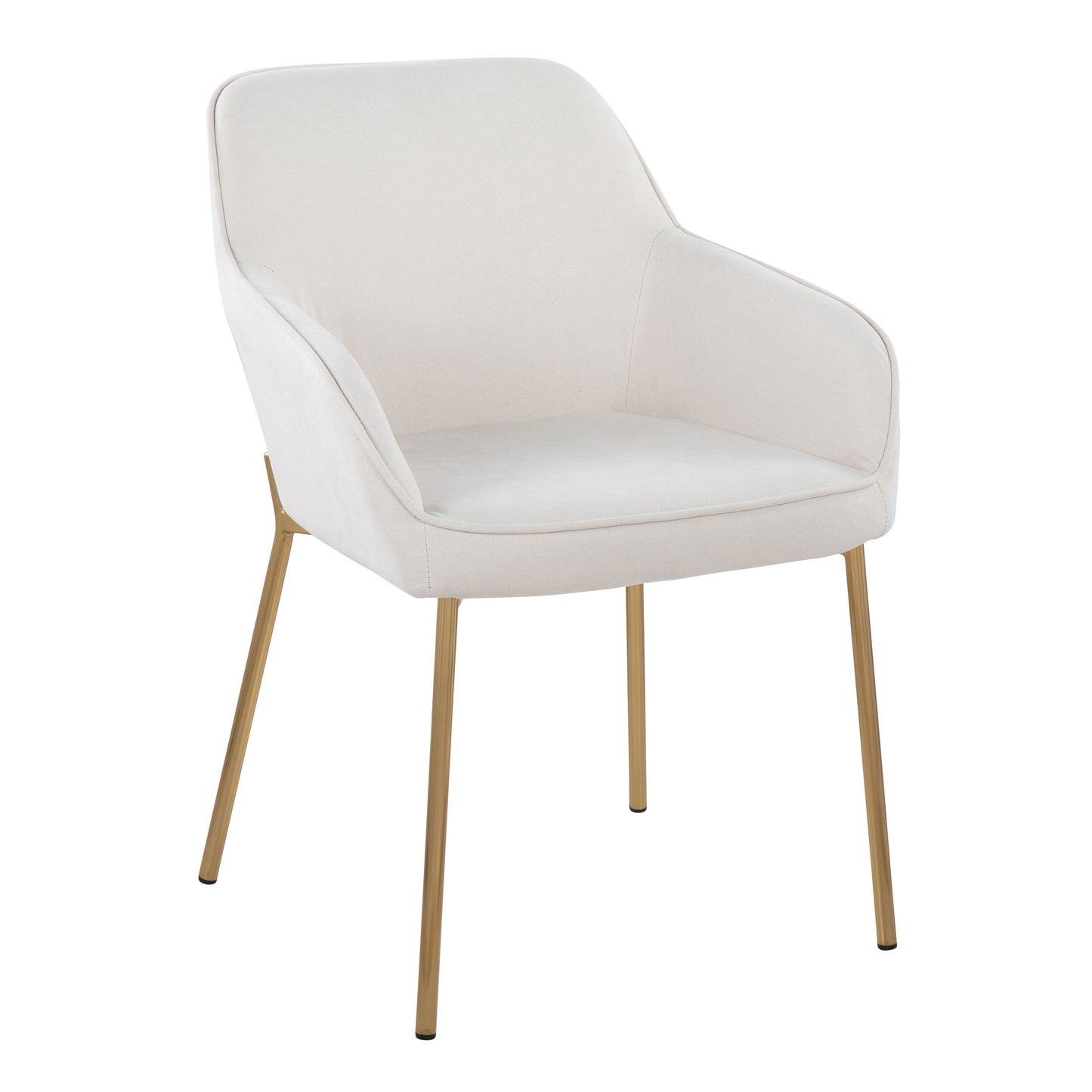Daniella - Contemporary Dining Chair (Set of 2) - Cream / Gold