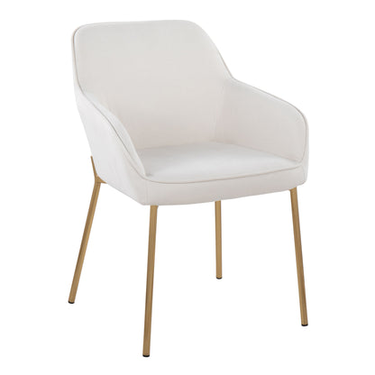 Daniella - Contemporary Dining Chair (Set of 2) - Cream / Gold