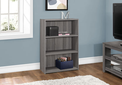 Bookshelf, Bookcase, 4 Tier, For Office, Transitional - Gray