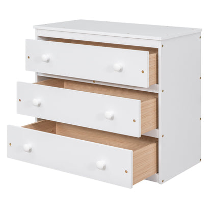 Full Loft Low Study Bed With Cabinet, Shelves And Rolling Portable Desk, Multiple Functions - White
