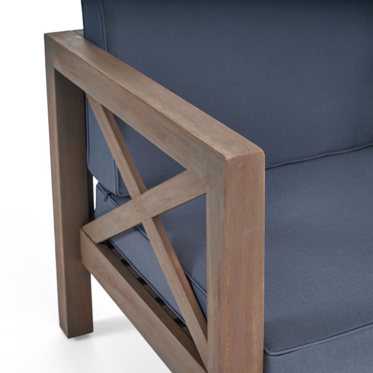 Brava - Modern Club Chair With Water Resistant Cushions - Gray