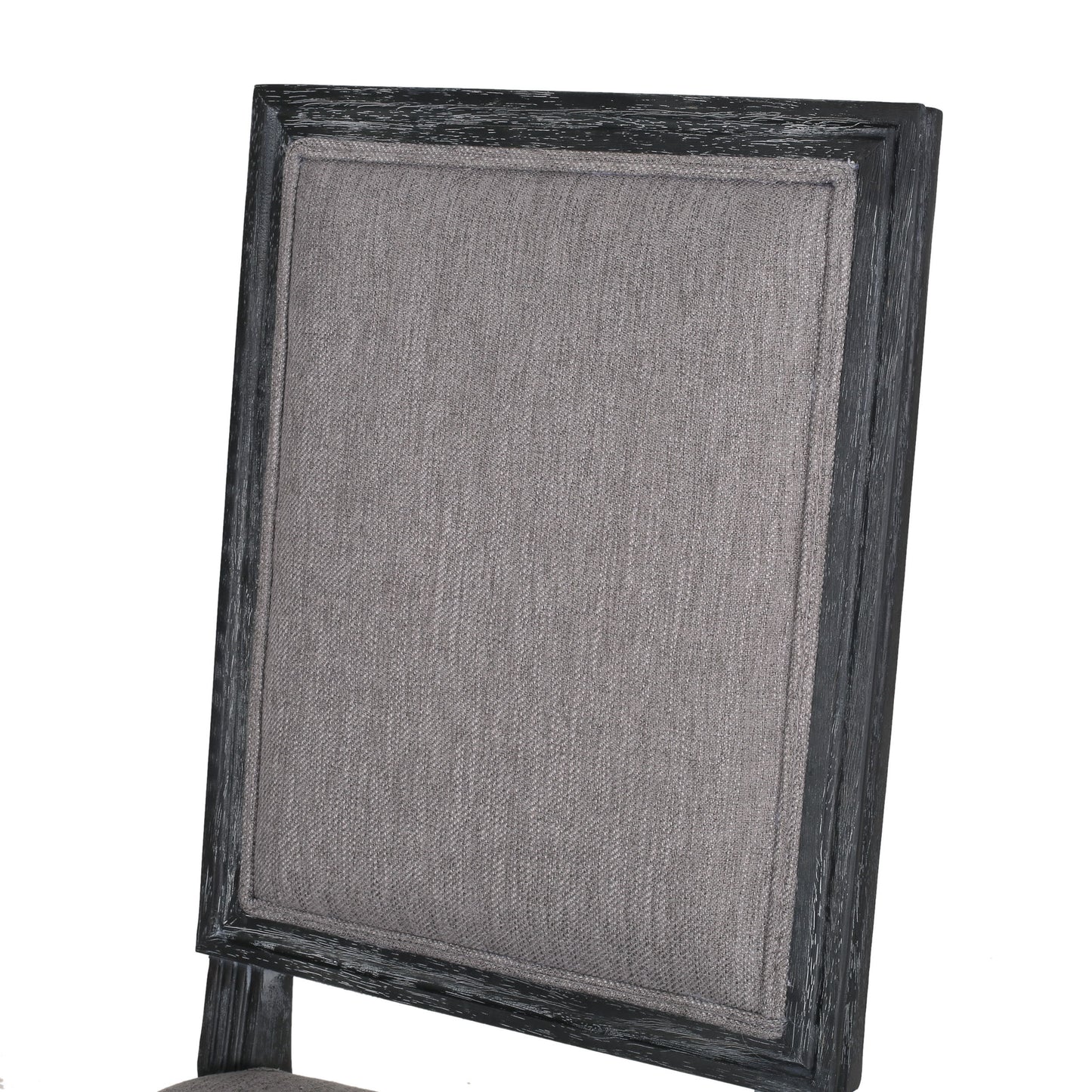 French Country Style Dining Chair Set With Upholstered Seats And Weathered - Gray