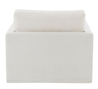 Naveen - Swivel Chair With 1 Toss Pillow - Ivory