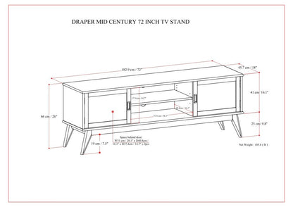 Draper - Mid Century TV Stand - Teak