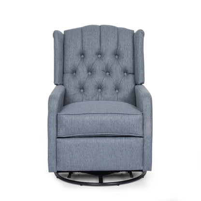 Classic Design, Manual Recliner Chair With 360 Degree Swivel - Charcoal