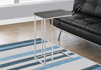 Accent Table, C - Shaped, Stylish Appearance - Gray