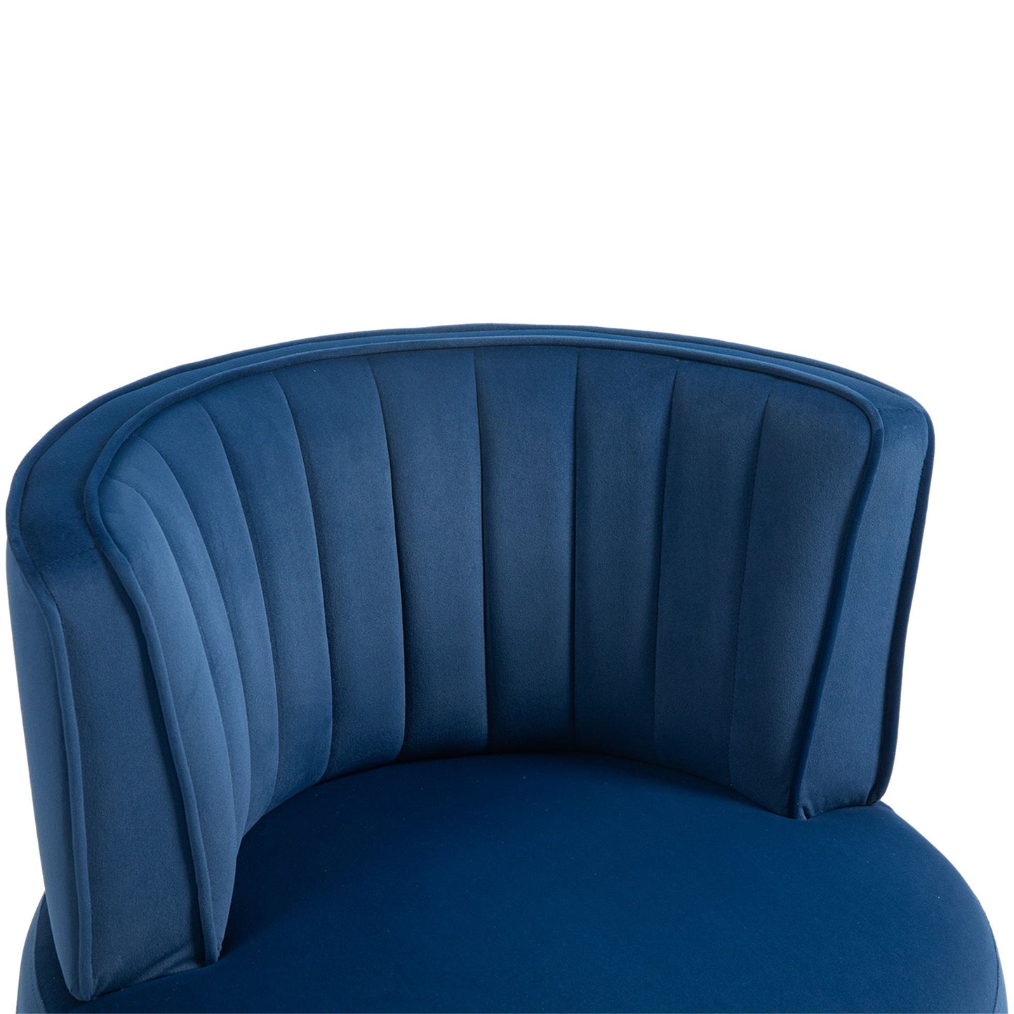 Coolmore - Swivel Barrel Chair, 360 Degree Swivel Accent Sofa Chair With Soft Velvet - Navy