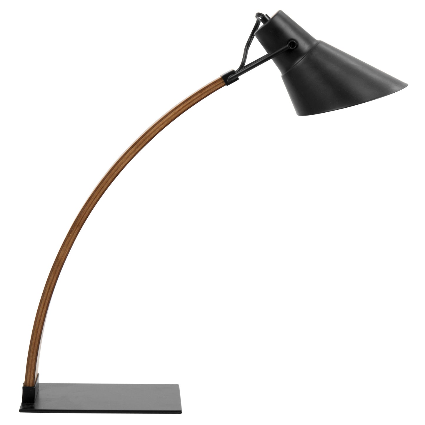 Noah - Mid-Century Modern Table Lamp - Walnut / Black