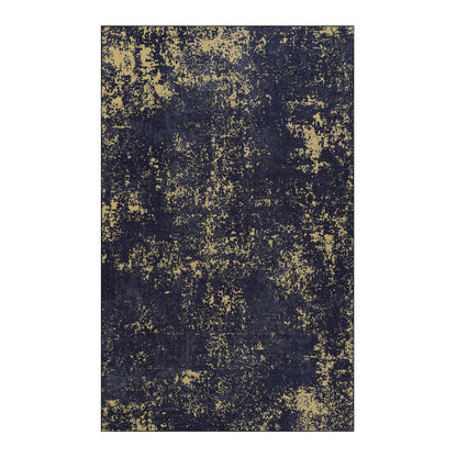 Maval - 4' X 6' Washable Area Rug - Black / Gold