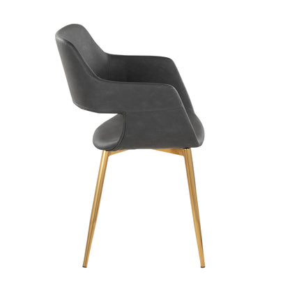 Margarite - Contemporary Dining / Chair (Set of 2) - Gold / Gray