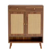 Multi Functional Modern Minimalist Shoe Cabinet Perfectly Blends Into Nordic, Japanese, And Industrial Style Homes - Walnut