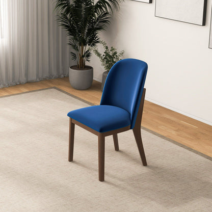 Kaitlyn - Dining Chair (Set of 2) - Brown / Navy Blue