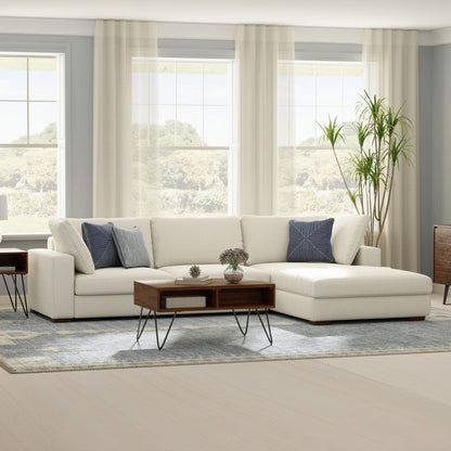 Charlie - Deep Seater Right Sectional Sofa - Cream