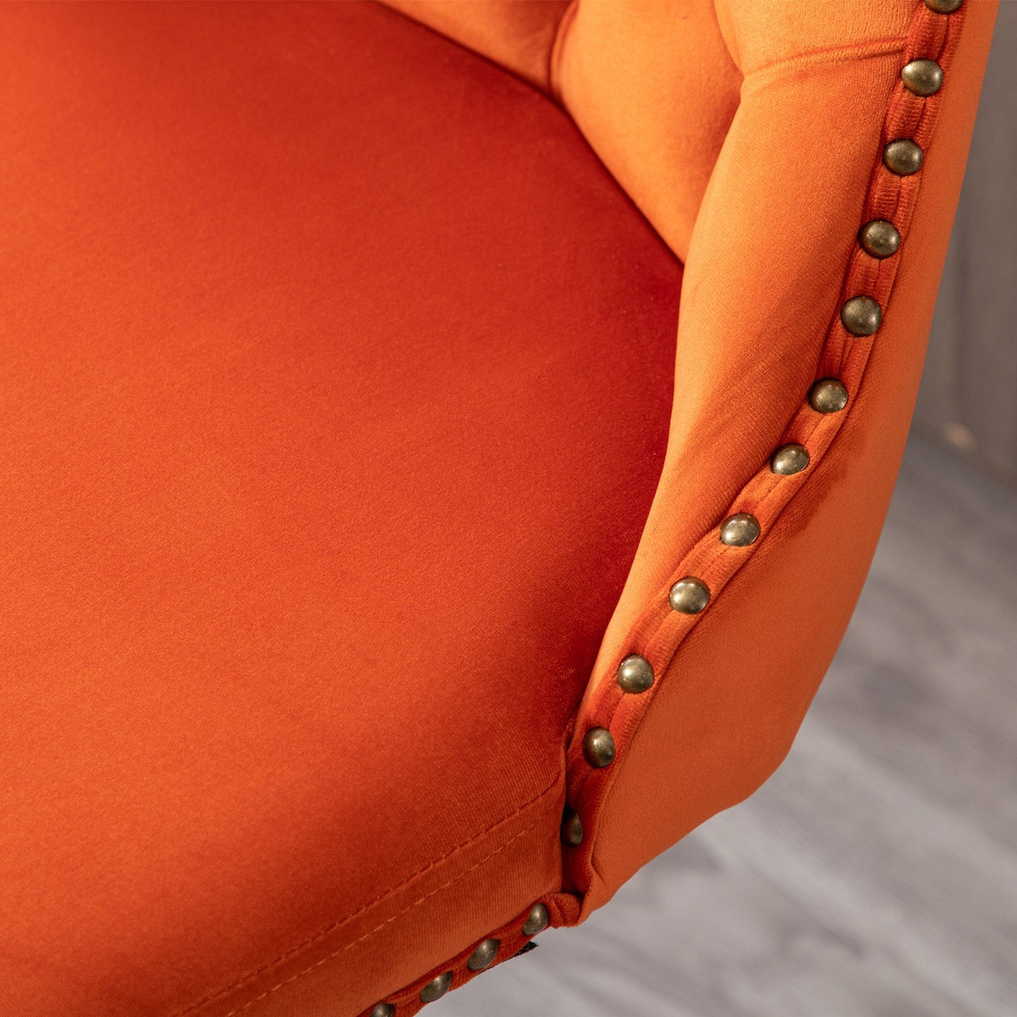 Swivel Velvet Barstools Adjusatble Seat Height, Modern Upholstered Bar Stools With Backs Comfortable Tufted For Home Pub And Kitchen Island (Set of 2) - Orange