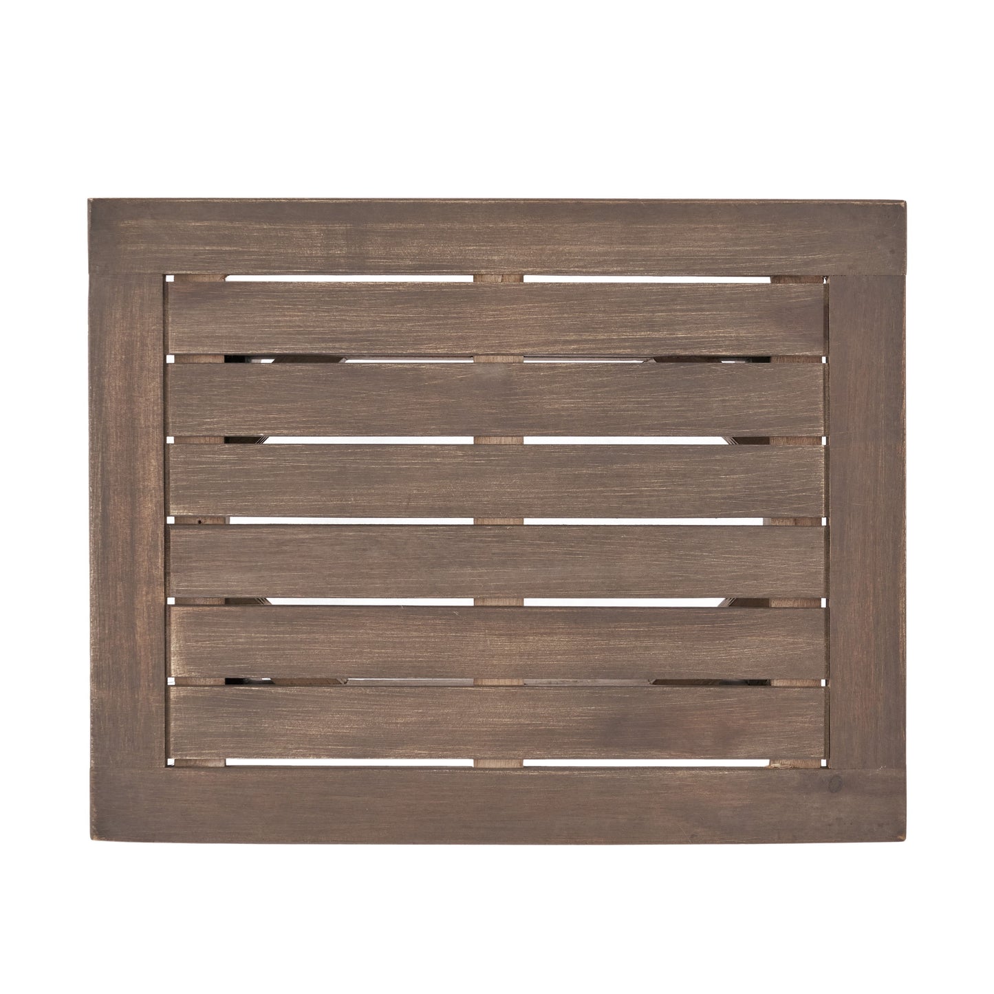 Kinesis - Outdoor Side Table With Slatted Top And Wood Frame - Gray