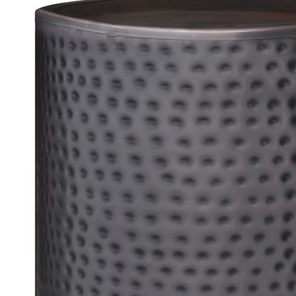 Corbin - Metal Side Table - Hammered Antique Copper - Black