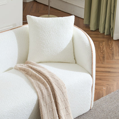 Coral - Curved Sofa, 3 Seater, Living Rooms, Bedrooms, Apartment Office - White