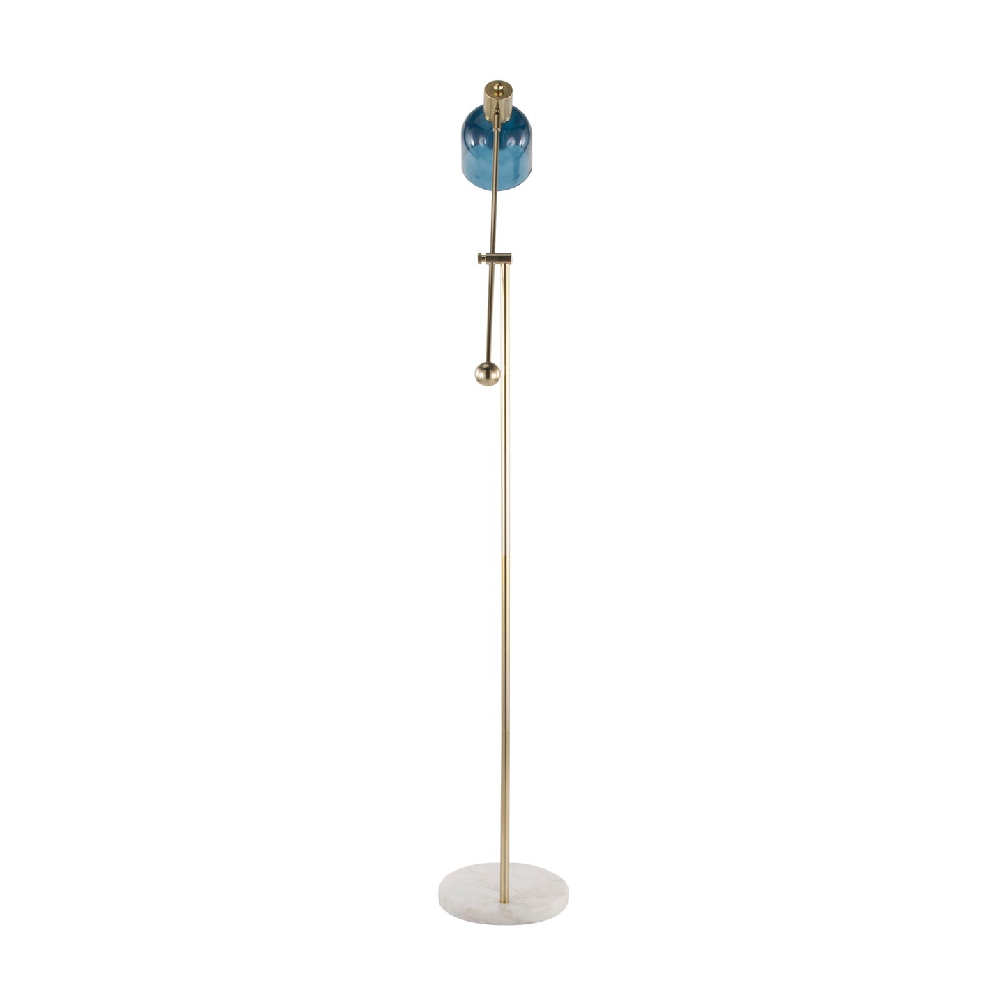 Marcel - Contemporary Floor Lamp - Gold / Blue