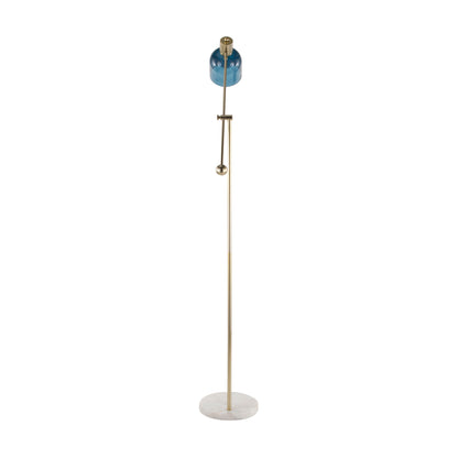 Marcel - Contemporary Floor Lamp - Gold / Blue