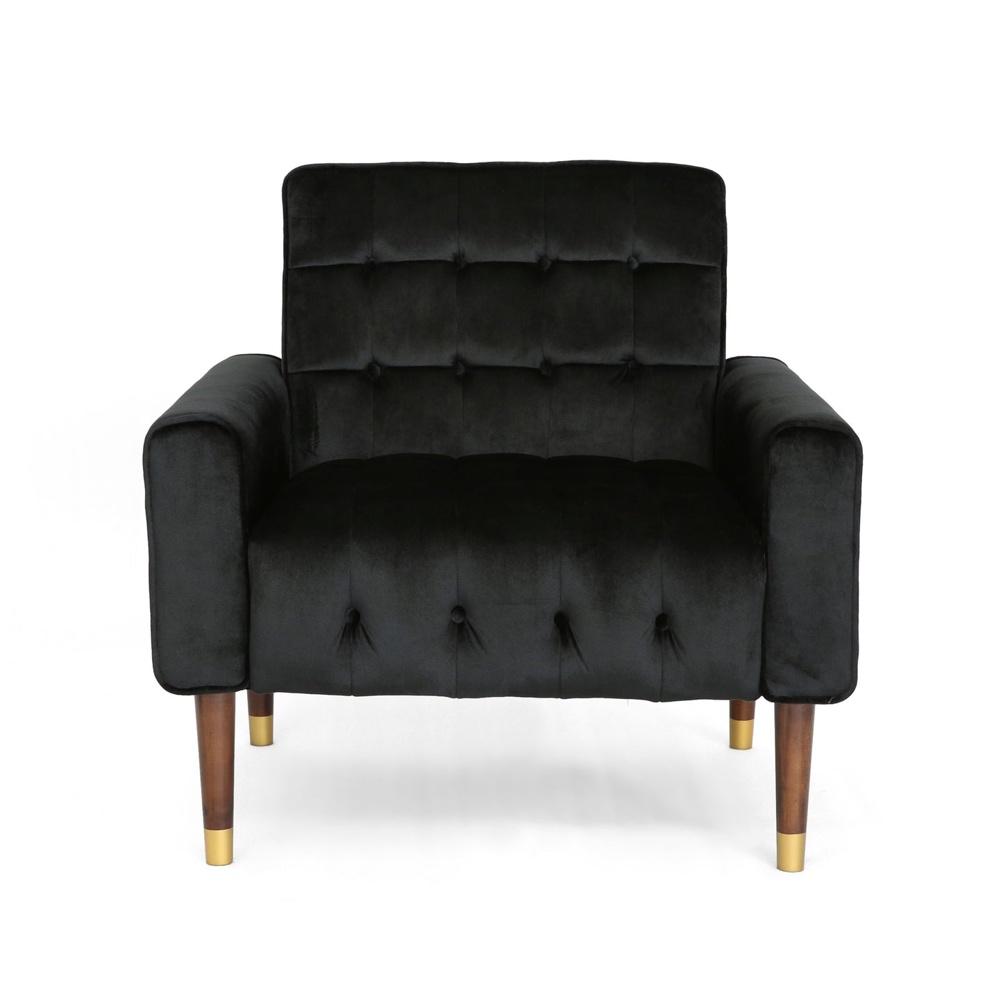 Comfy Arm Chair With Tufted Back, Modern For Living Room, Bedroom And Study - Black