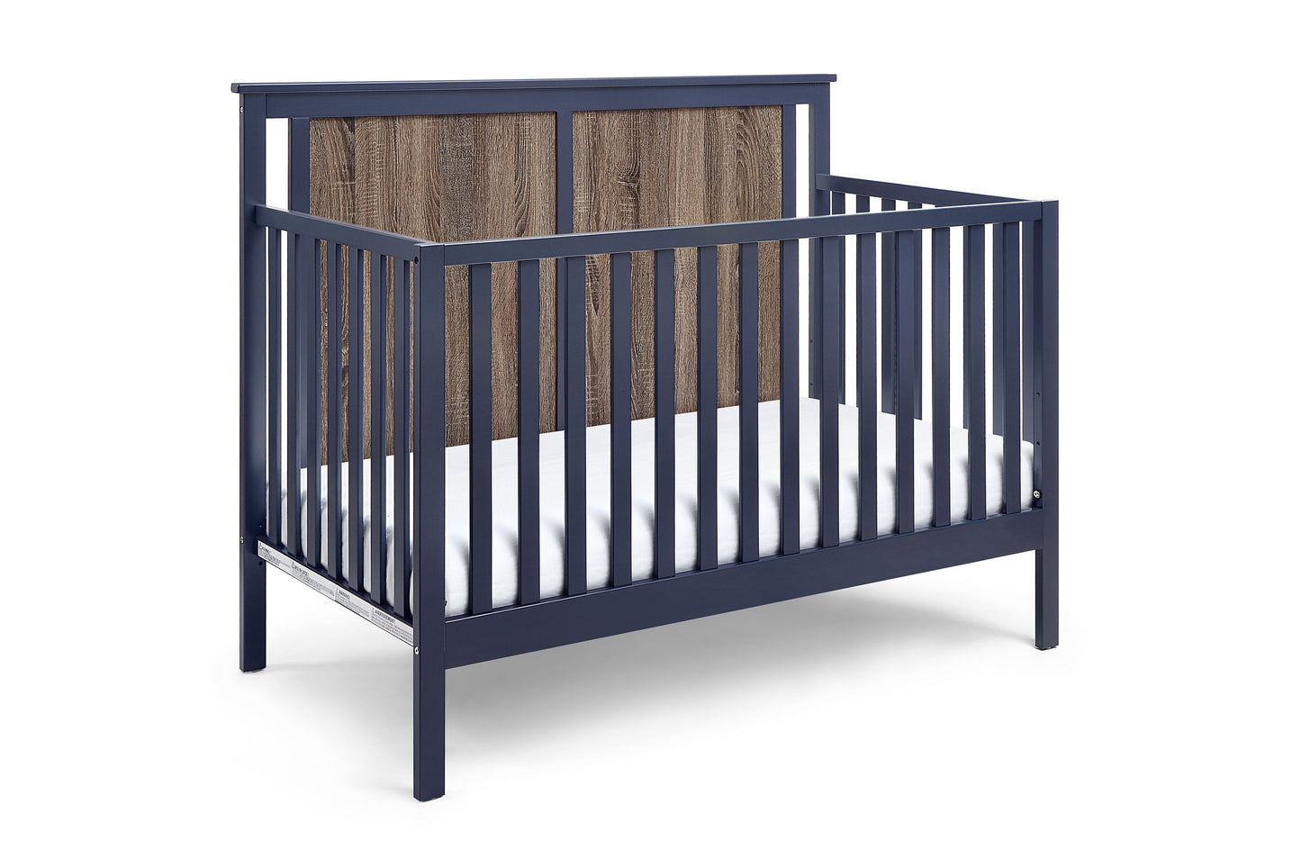 Connelly - 4 In 1 Convertible Crib - Midnight Blue / Vintage Walnut