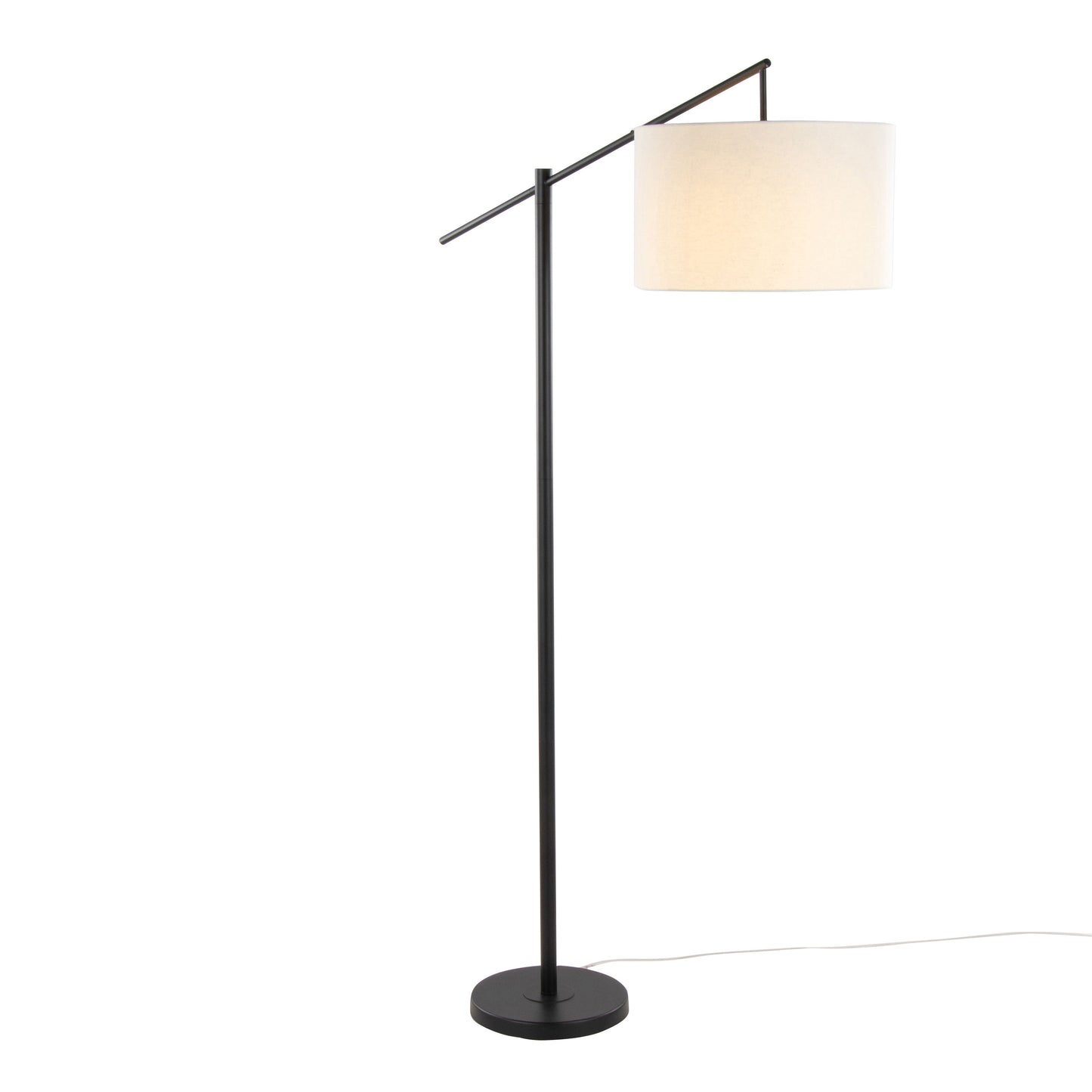 Casper - Contemporary Floor Lamp - Matte Black / Natural