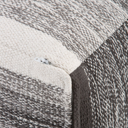 Naya - Cube Pouf - Patterned Gray Melange