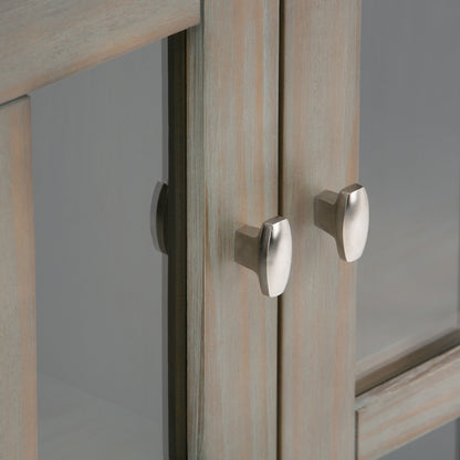 Warm Shaker - Low Storage Cabinet - Distressed Gray