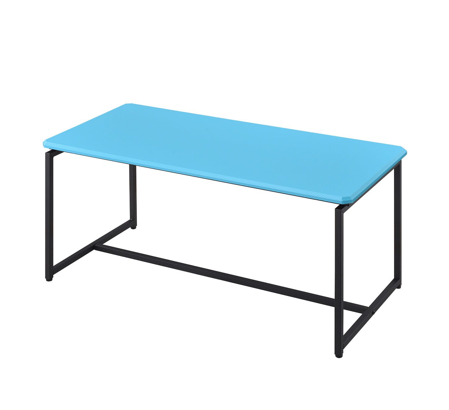 GT - 3 Piece Carbon Fiber Wrap Coffee Table And End Table (Set of 3) - Blue