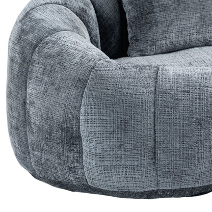 Contemporary Bean Bag Sofa Lazy Sofa Durable Comfort Lounger For Indoor & Outdoor Use - Gray