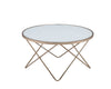 Valora - Glass Top Coffee Table - Champagne