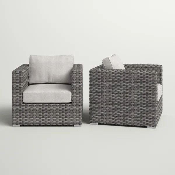Comfortable Patio Chair With Cushions - Gray Mix