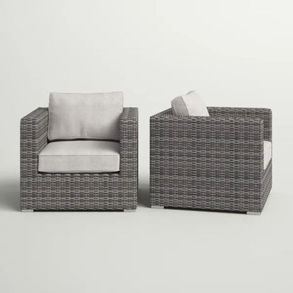 Comfortable Patio Chair With Cushions - Gray Mix