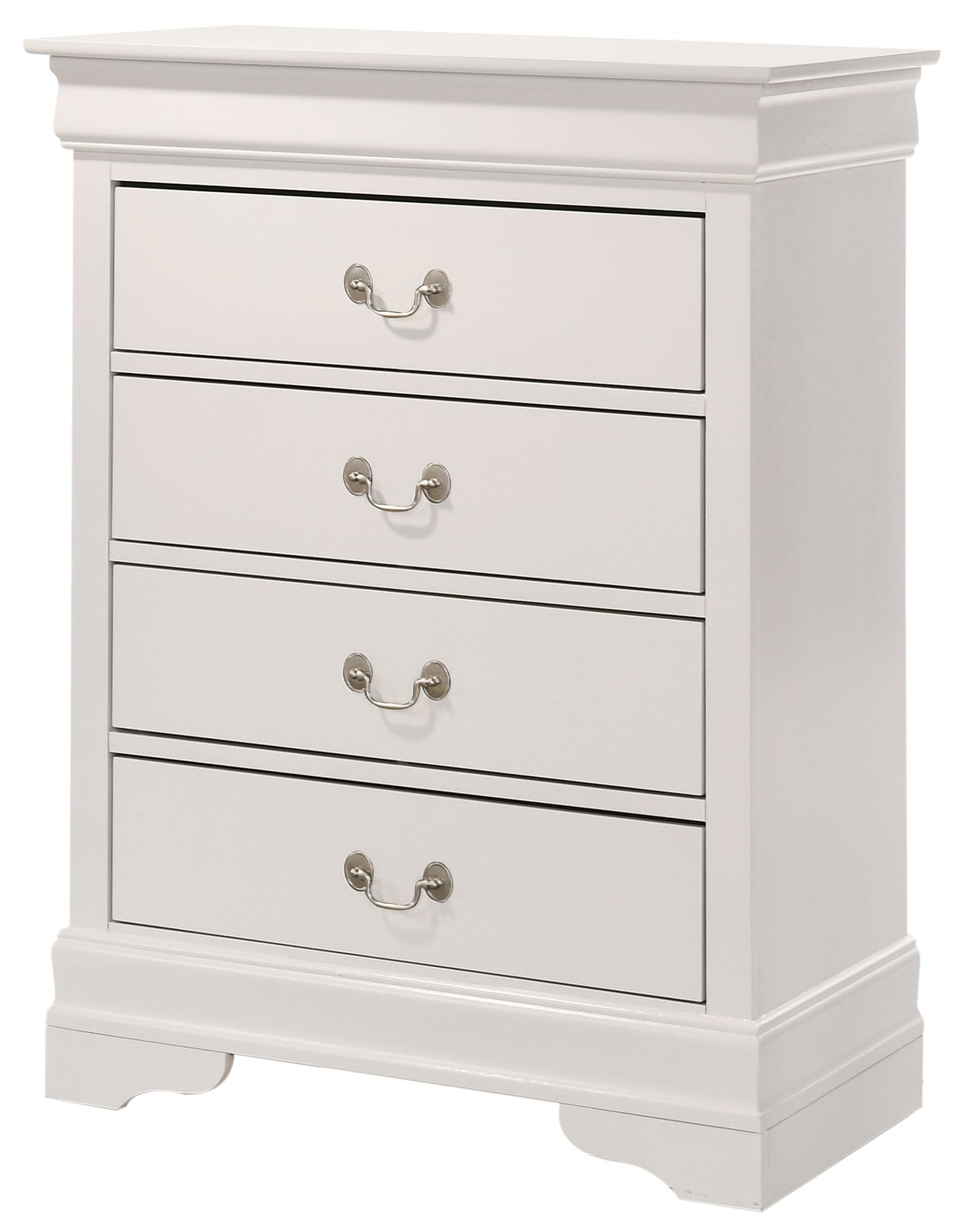 4 Drawer Chest Traditional Style - White