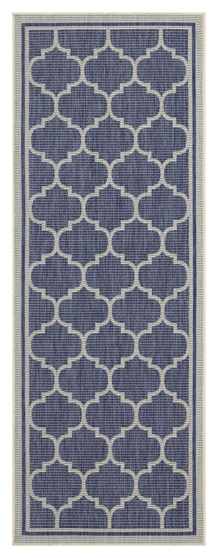 Sunshine - 7'10" X 10'3" Indoor, Outdoor Area Rug - Blue, Polyester