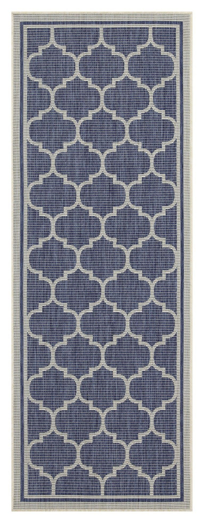 Sunshine - 7'10" X 10'3" Indoor, Outdoor Area Rug - Blue, Polyester