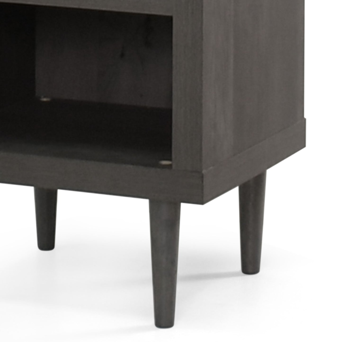 Nystrom - Wood Single Drawer Nightstand - Gray