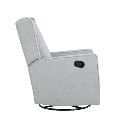 Milah - Gliding Swivel Recliner Tufted Brushed - Tweed Fabric