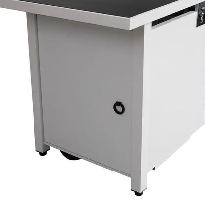 Rectangular Fire Pit With Frame - White