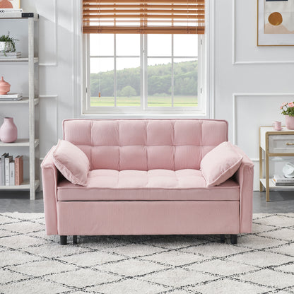 Folding Sofa Bed With Adjustable Back Access To Sofa Recliner Single Bed Adult Modern Chair Bed - Pink