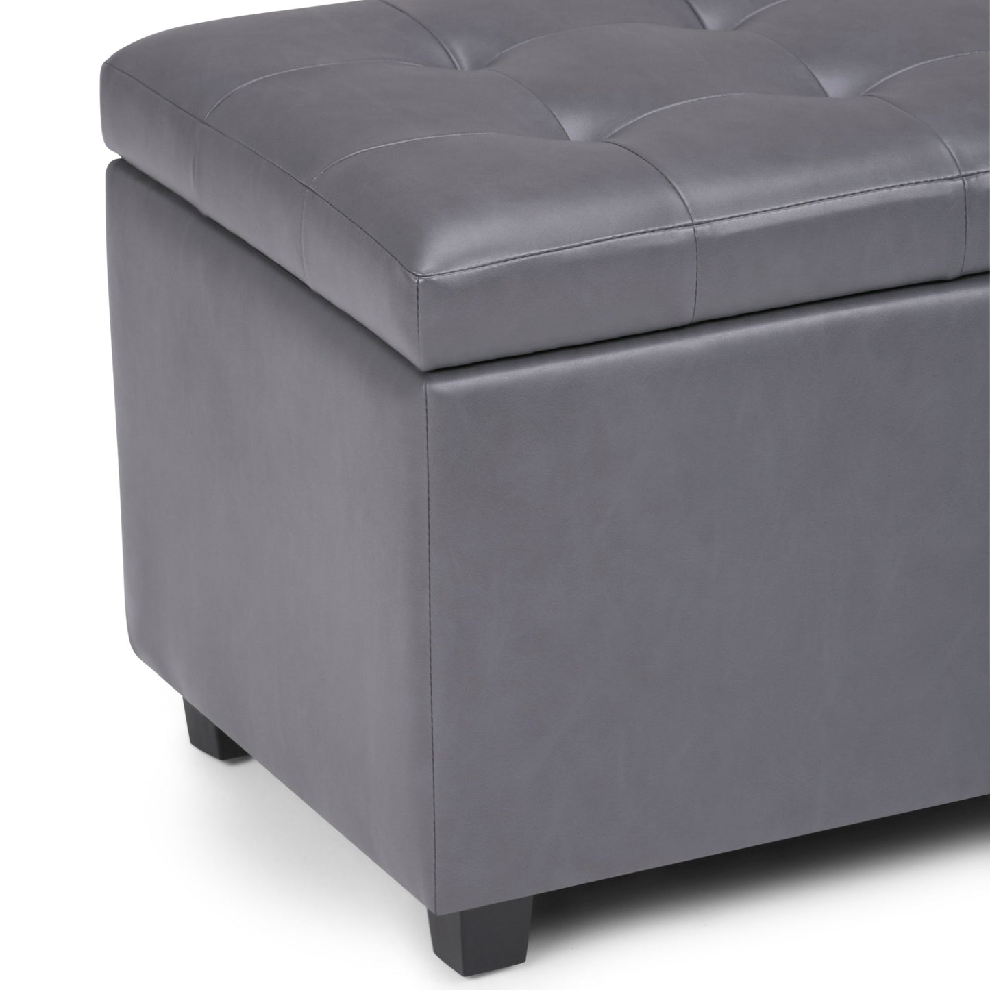 Cosmopolitan - Storage Ottoman - Stone Gray