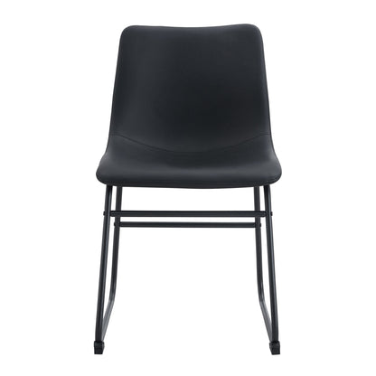 (Set of 4) Classic Chairs, A Stylish Seat Suitable For Modern Minimalist And Industrial Style Environments - Black