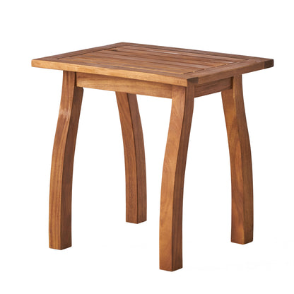 Kinesis - Outdoor Side Table With Slatted Top And Wood Frame - Teak