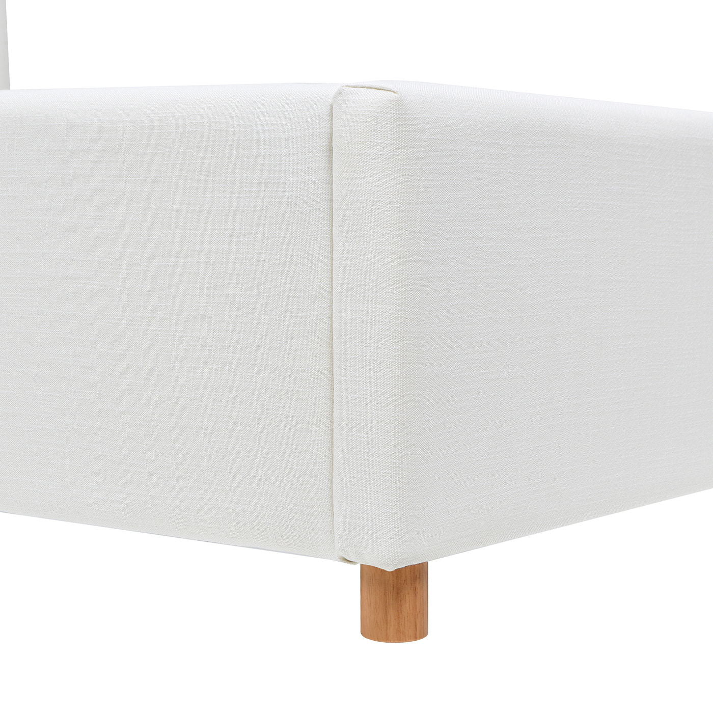Miramar - King Cushion Back Headboard Platform Bed Frame - Antique White