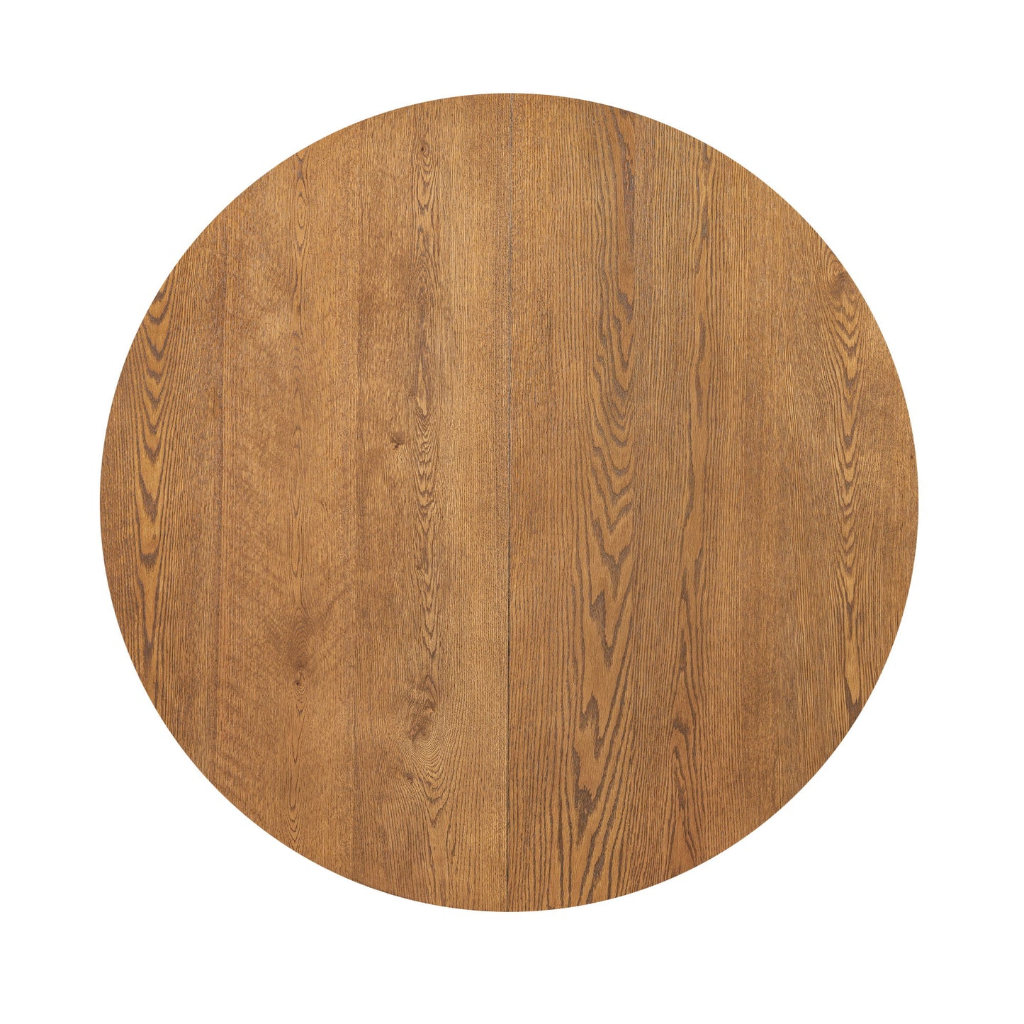 Topmax - 5 Piece Modern Extendable Round Dining Table Set With Removable Leaf For Small Places - Walnut / Beige